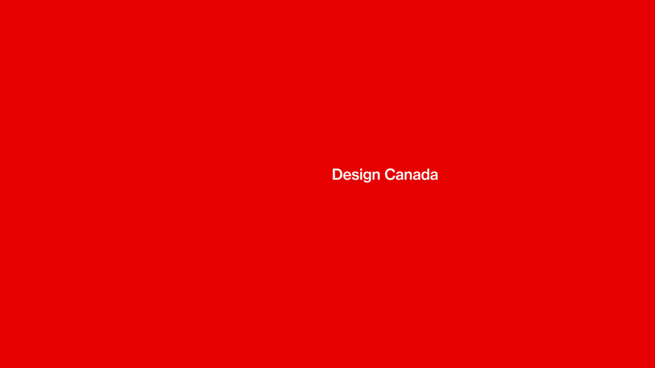 design canada title card